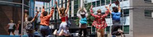 high school students jumping for joy